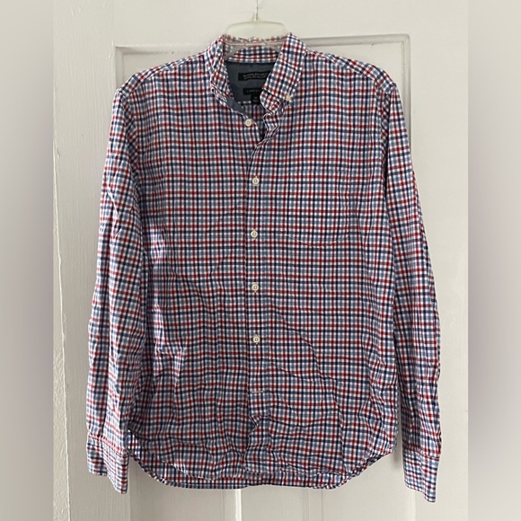 Banana Republic Other - Banana Republic Red and Blue Plaid Men's Shirt